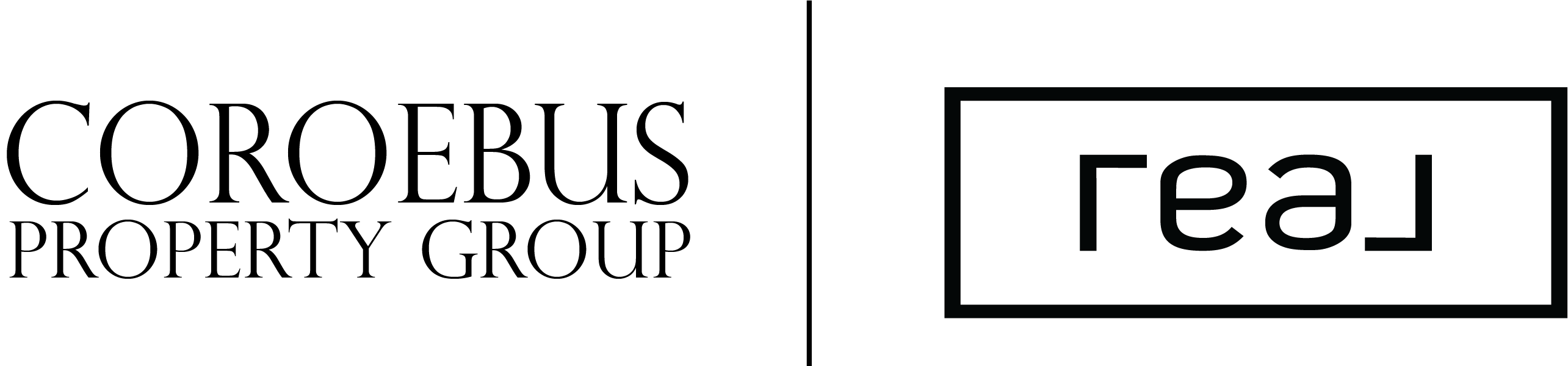 Coroebus Property Group and Real Broker logos